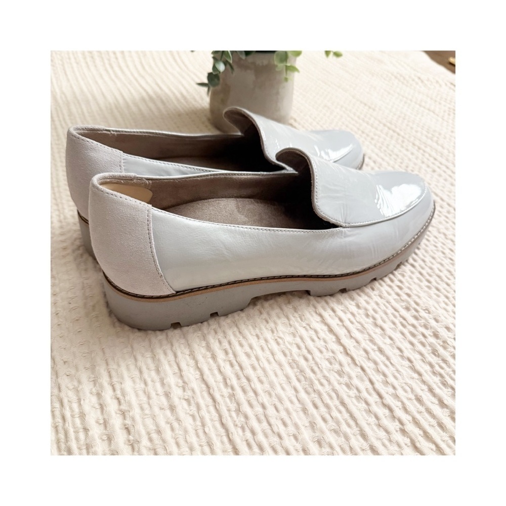 VIONIC Women Kensley Cream LEATHER Loafers Chunky Heel Platform Shoe Size 9.5 - Picture 7 of 12